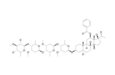 #22;12-O-BENZOYL-5-ALPHA,6-ALPHA-EPOXYDEACYLMETAPLEXIGENIN-3-O-BETA-D-THEVETOPYRANOSYL-(1->4)-BETA-D-CYMAROPYRANOSYL-(1->4)-BETA-D-CYMAROPYRANOSYL-(1->4)