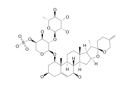 ANGUDRACANOSIDE_C;(25-S)-SPIROST-5-ENE-1-BETA,3-BETA,7-BETA-TRIOL-1-O-ALPHA-L-RHAMNOPYRANOSYL-(1->2)-(4-O-SULFO)-ALPHA-L-ARABINOPYRANOSIDE