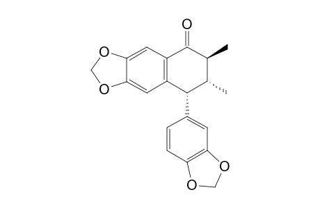 (-)-CAGAYANONE-A;(7'R,8S,8'R)-3',4':4,5-BIS-(METHYLENEDIOXY)-2,7'-CYCLOLIGNAN-7-ONE