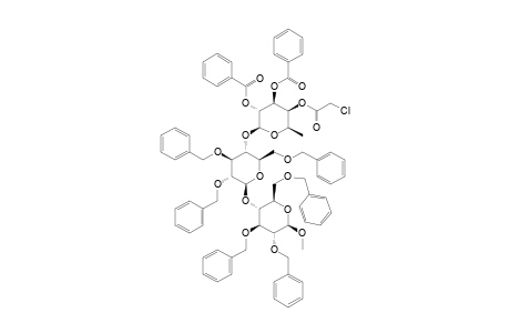 METHYL-O-(2,3-DI-O-BENZOYL-4-O-CHLOROACETYL-6-DEOXY-BETA-D-GALACTOSYL)-(1->4)-O-(2,3,6-TRI-O-BENZYL-BETA-D-GLUCOSYL)-(1->4)-2,3,6-TRI-O-BENZYL-BET