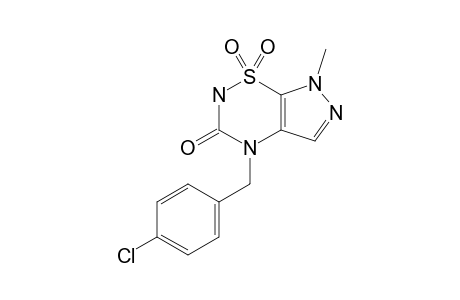 4-(PARA-CHLOROBENZYL)-7-METHYL-1,1,3-TRIOXO-2H,4H-PYRAZOLO-[4,5-E]-[1,2,4]-THIADIAZINE