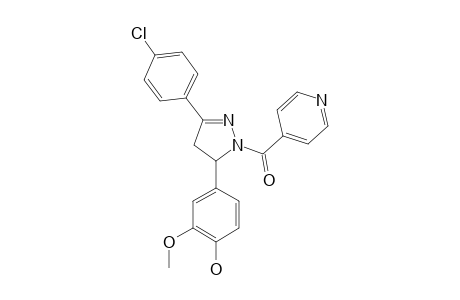 (3-(4-CHLOROPHENYL)-5-(4-HYDROXY-3-METHOXYPHENYL)-4,5-DIHYDRO-1H-PYRAZOL-1-YL)-(PYRIDIN-4-YL)-METHANONE