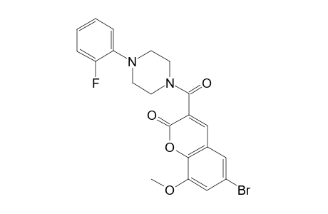 6-Bromanyl-3-[4-(2-fluorophenyl)piperazin-1-yl]carbonyl-8-methoxy-chromen-2-one