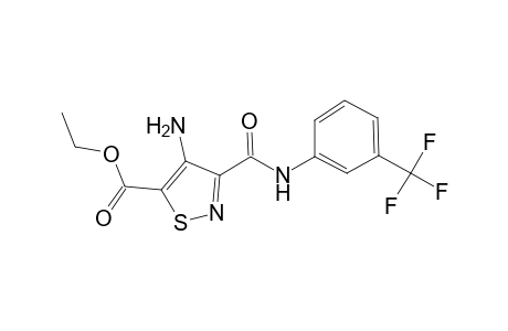 4-Amino-3-[oxo-[3-(trifluoromethyl)anilino]methyl]-5-isothiazolecarboxylic acid ethyl ester