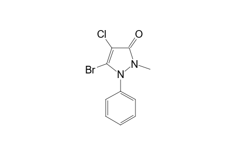 1-PHENYL-2-METHYL-4-CHLORO-5-BROMO-PYRAZOL-4-IN-3-ON