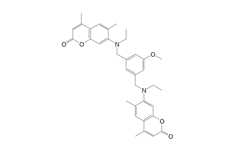 3,5-BIS-[N-(4,6-DIMETHYL-7-ETHYLAMINOCOUMARIN)-METHYL]-ANISOLE