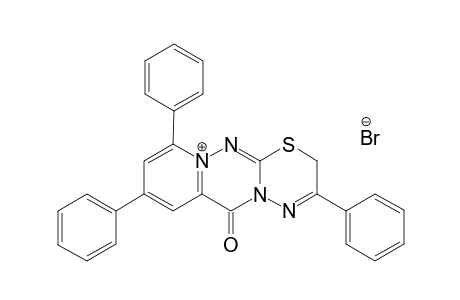 3-Phenyl-6-oxo-8,10-diphenyl-2H,6H-pyrido[2,1-f][1,3,4]thiadiazino[2,3-c][1,2,4]triazin-11-ium bromide