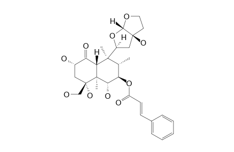 SCUTEREPENIN-B;(4R,11S,13R)-7-BETA-TRANS-CINNAMOYLOXY-2-ALPHA,4,6-ALPHA,13,18-PENTAHYDROXY-11,16:15,16-DIEPOXY-1-NEOCLERODANONE