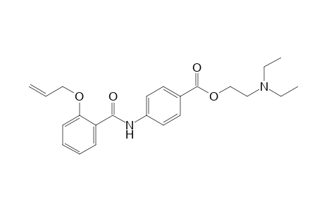 p-[o-(allyloxy)benzamido]benzoic acid, 2-(diethylamino)ethyl ester