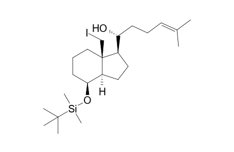 (8.beta.)-(20R)-8-[(tert-Butyldimethylsilyl)oxy]des-A,B-18-iodo-21-norcholes-24-en-20-ol