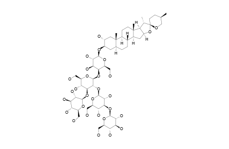 #1S;GITOGENIN-3-O-BETA-D-GLUCOPYRANOSYL-(1->3)-BETA-D-GLUCOPYRANOSYL-(1->2)-[BETA-D-GLUCOPYRANOSYL-(1->3)]-BETA-D-GLUCOPYRANOSYL-(1->4)-BETA-D-GALACTOPYRANOSID