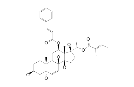 12-O-CINNAMOYL-20-O-E-2-METHYL-2-BUTENOYL-(20S)-PREGN-6-ENE-3-BETA,5-ALPHA,8-BETA,12-BETA,14-BETA,17-BETA,20-HEPTOL