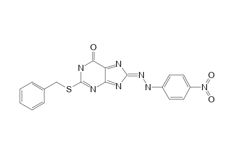 2-(BENZYLSULFANYL)-8-[(4-NITROPHENYL)-HYDRAZONO]-1,8-DIHYDROPURIN-6-ONE