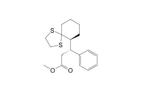 1,4-Dithiaspiro[4.5]decane-6-propanoic acid, .beta.-phenyl-, methyl ester, [S-(R*,S*)]-