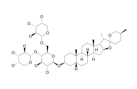 25(S)-5-BETA-SPIROSTAN-3-BETA-OL-3-O-ALPHA-L-ARABINOPYRANOSYL-(1->6)-[ALPHA-L-ARABINOPYRANOSYL-(1->4)]-BETA-D-GLUCOPYRANOSIDE