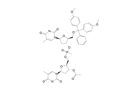 (R(P))-5'-O-DIMETHOXYTRITYL-THYMIDYLYL-(3',5')-3'-O-ACETYLTHYMIDINE-3'-METHANEPHOSPHONATE