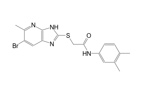 2-[(6-bromo-5-methyl-3H-imidazo[4,5-b]pyridin-2-yl)sulfanyl]-N-(3,4-dimethylphenyl)acetamide