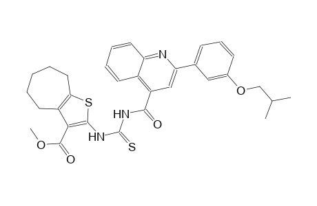 methyl 2-{[({[2-(3-isobutoxyphenyl)-4-quinolinyl]carbonyl}amino)carbothioyl]amino}-5,6,7,8-tetrahydro-4H-cyclohepta[b]thiophene-3-carboxylate