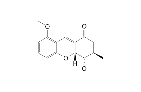 (3R,4S)-4-HYDROXY-8-METHOXY-3-METHYL-2,3,4,4A-TETRAHYDRO-1H-XANTHEN-1-ONE;TRANS-ISOMER