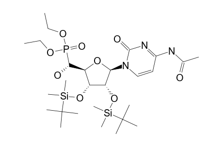 DIETHYL-[1'-((5'S)-HYDROXY-2',3'-DI-O-TERT.-BUTYLDIMETHYLSILYL-BETA-D-RIBO-PENTA-1',4'-FURANOSYL)-N(4)-ACETY-LCYTOSYL]-5'-PHOSPHONATE