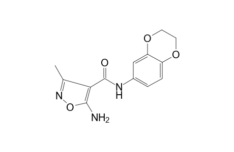 4-Isoxazolecarboxamide, 5-amino-N-(2,3-dihydro-1,4-benzodioxin-6-yl)-3-methyl-