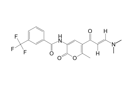 trans-N-{5-[3-(DIMETHYLAMINO)ACRYLOYL]-6-METHYL-2-OXO-2H-PYRAN-3-YL}-alpha,alpha,alpha-TRIFLUORO-m-TOLUAMIDE