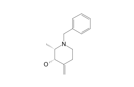 N-BENZYL-2-ALPHA-METHYL-3-ALPHA-HYDROXY-4-METHYLIDENEPIPERIDINE