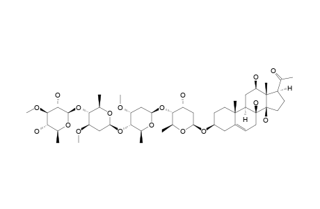 ISOLINEOLON-3-O-BETA-D-THEVETOPYRANOSYL-(1->4)-BETA-D-OLEANDROPYRANOSYL-(1->4)-BETA-D-CYMAROPYRANOSYL-(1->4)-BETA-D-DIGITOXOPYRANOSIDE