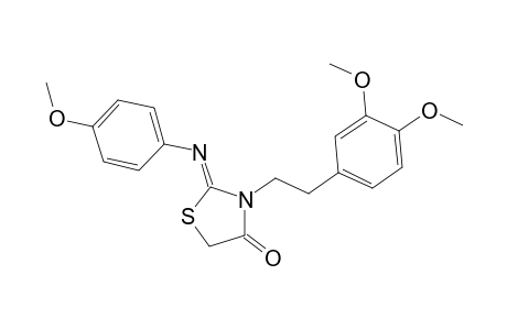 (2Z)-3-[2-(3,4-Dimethoxyphenyl)ethyl]-2-[(4-methoxyphenyl)imino]-1,3-thiazolidin-4-one