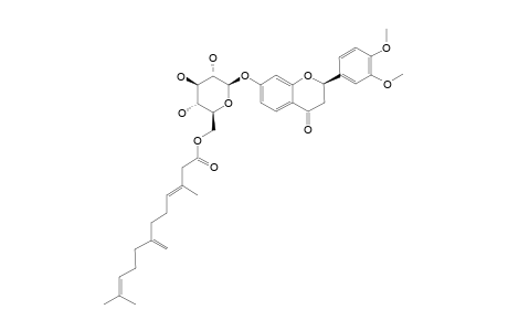 3',4'-DI-O-METHYLBUTIN-7-O-[(6''->1''')-3''',11'''-DIMETHYL-7'''-METHYLENEDODECA-3''',10'''-DIENYL]-BETA-D-GLUCOPYRANOSIDE