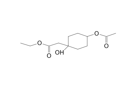 CYCLOHEXANEACETIC ACID, 4-(ACETYLOXY)-1-HYDROXY-ETHYL ESTER