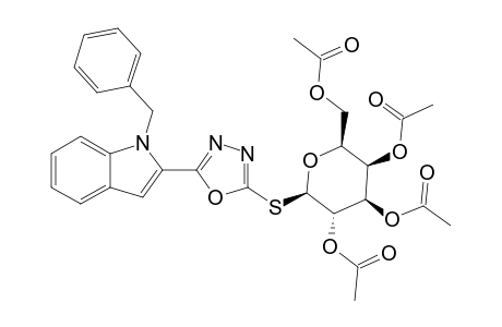 2-(2,3,4,6-TETRA-O-ACETYL-BETA-D-GALACTOPYRANOSYLSULFANYL)-5-(1-BENZYL-1H-INDOL-2-YL)-1,3,4-OXADIAZOLE