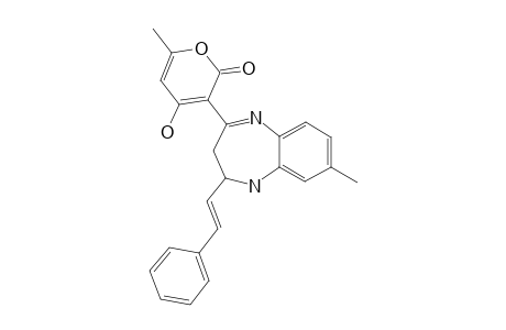 (E)-4-HYDROXY-6-METHYL-3-(8-METHYL-2-STYRYL-2,3-DIHYDRO-1H-1,5-BENZODIAZEPIN-4-YL)-2H-PYRAN-2-ONE