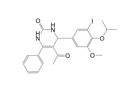 5-acetyl-4-(3-iodo-4-isopropoxy-5-methoxyphenyl)-6-phenyl-3,4-dihydro-2(1H)-pyrimidinone