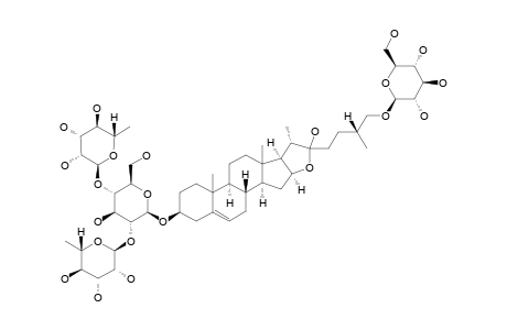 26-O-BETA-D-GLUCOPYRANOSYL-3-BETA,22-XI,26-TRIHYDROXY-(25R)-FUROST-5-ENE-3-O-(2,4-DI-ALPHA-L-RHAMNOPYRANOSYL)-BETA-D-GLUCOPYRANOSIDE