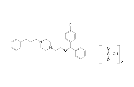 1-{2-[(p-fluorophenyl)phenylmethoxy]ethyl}-4-(3-phenylpropyl)piperazine, dimethanesulfonate