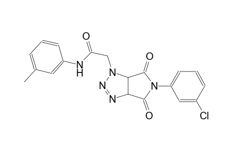 2-(5-(3-chlorophenyl)-4,6-dioxo-4,5,6,6a-tetrahydropyrrolo[3,4-d][1,2,3]triazol-1(3aH)-yl)-N-(3-methylphenyl)acetamide