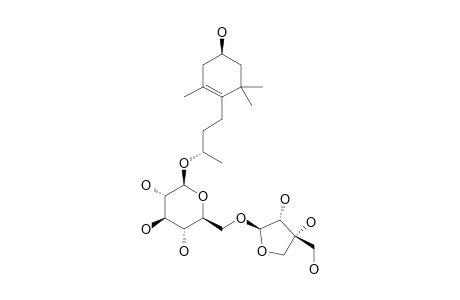 (3R,9R)-3-HYDROXY-7,8-DIHYDRO-BETA-IONYL-6-O-BETA-D-APIOFURANOSYL-BETA-D-GLUCOPYRANOSIDE