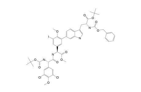 #32B;(S,R,R)-3-[6-(5-[1-[2-(3,5-DICHLORO-4-METHOXYPHENYL)-2-TERT.-BUTOXYCARBONYLAMINO-ACETYLAMINO]-1-METHOXYCARBONYLMETHYL]-3-IODO-2-METHOXYPHENYL)-INDOL-3-YL]