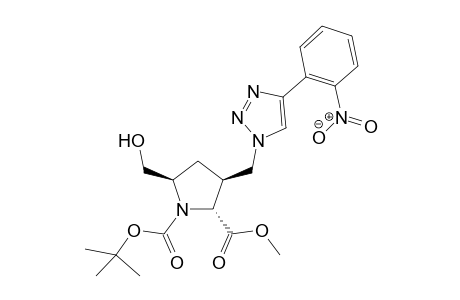 Methyl(+/-)-(2R*,3S*,5R*)-1-(tert-butoxycarbonyl)-5-(hydroxymethyl)-3-[[4-(2-nitrophenyl)-1H-1,2,3-triazol-1-yl]methyl]pyrrolidine-2-carboxylate