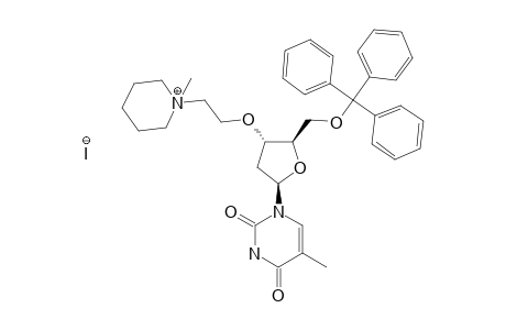 3'-O-[2-(N-METHYLPIPERIDINIUM)-ETHYL]-5'-O-TRITYLTHYMIDINE-IODIDE