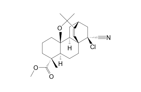 METHYL-(4-ALPHA,15-BETA)-15-CHLORO-15-CYANO-13-(1-HYDROXY-1-METHYLETHYL)-17,19-DINORATIS-13-EN-4-CARBOXYLATE