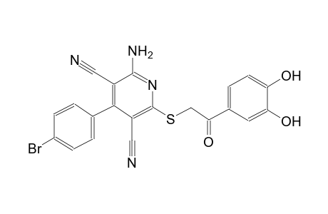 3,5-pyridinedicarbonitrile, 2-amino-4-(4-bromophenyl)-6-[[2-(3,4-dihydroxyphenyl)-2-oxoethyl]thio]-