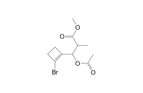 3-Acetoxy-3-(2-bromocyclobut-1-enyl)-2-methyl-propionic acid, methyl ester