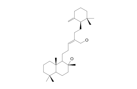 #4;(1R,2R,4AS,8AS,3'E,1''S)-(+)-1-[6'-(2'',2''-DIMETHYL-6''-METHYLENECYCLOHEXYL)-4'-HYDROXYMETHYLHEX-3'-ENYL]-2,5,5,8A-TETRAMETHYLDECAHYDRONAPHTHALEN-2-OL