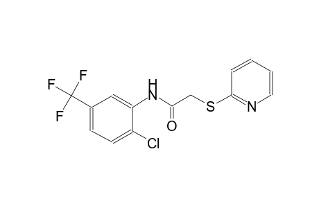 N-[2-chloro-5-(trifluoromethyl)phenyl]-2-(2-pyridinylsulfanyl)acetamide