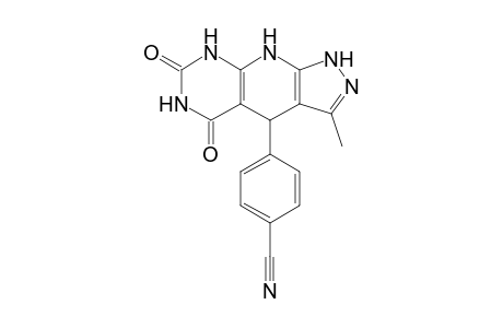 4-[4-Cyanophenyl]-3-methyl-4,9-dihydro-1H-pyrazolo[4',3':5,6]pyrido[2,3-d]pyrimidine-5,7(6H,8H)-dione