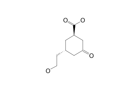 (+/-)-(1S*,3R*)-3-(2'-HYDROXYETHYL)-5-OXO-CYCLOHEXYL-CARBOXYLIC-ACID