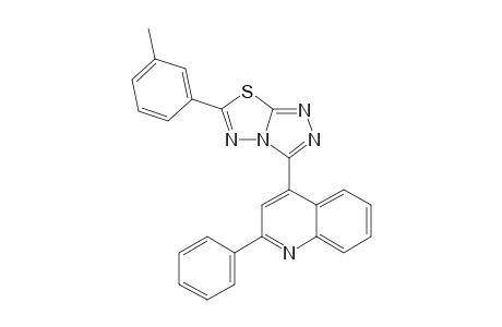 6-(META-METHYLPHENYL)-3-CINCHOPHENY-1,2,4-TRIAZOLO-[3,4-B]-1,3,4-THIADIAZOL