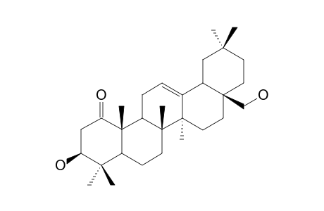 1-OXO-ERYTHRODIOL;3-BETA,28-DIHYDROXY-12-OLEANENE-1-ONE